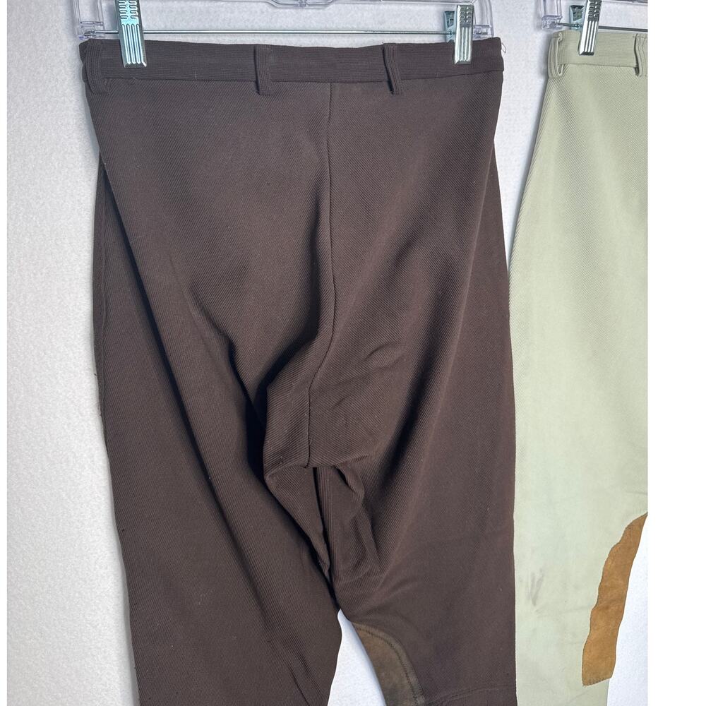Vintage 1980s Harry Hall London Riding Breeches 28L Leather Patch Set 28L - Picture 10 of 14